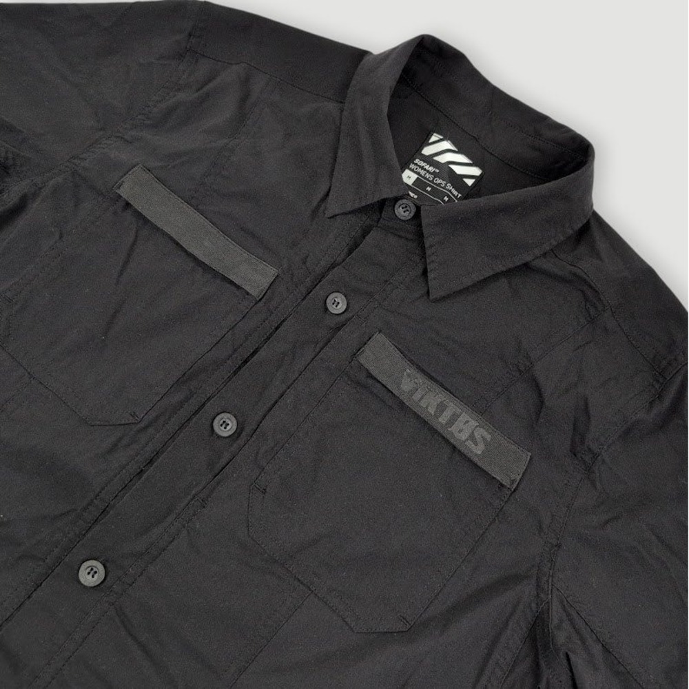Viktos Sofari OPS Button Up Shirt Womens Medium Black Tactical Utility Gorpcore